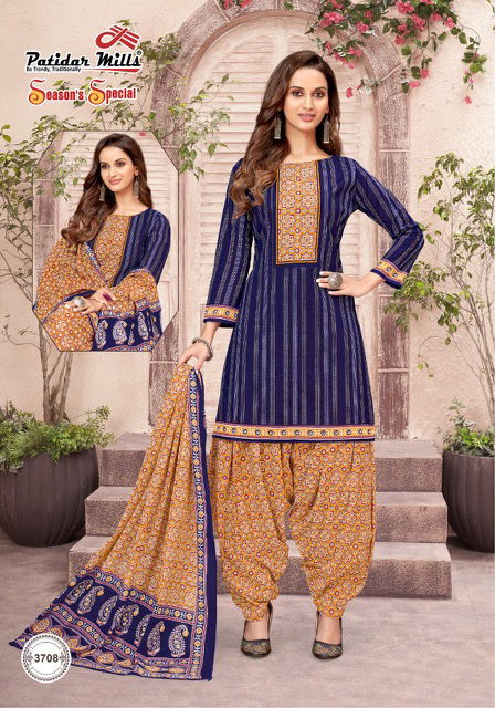 Patidar Seasons Special 37 Fancy Regular Wear Printed Cotton Dress Material Collection